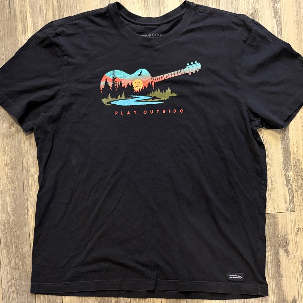 Life Is Good Black 'Play Outside' Graphic Tee